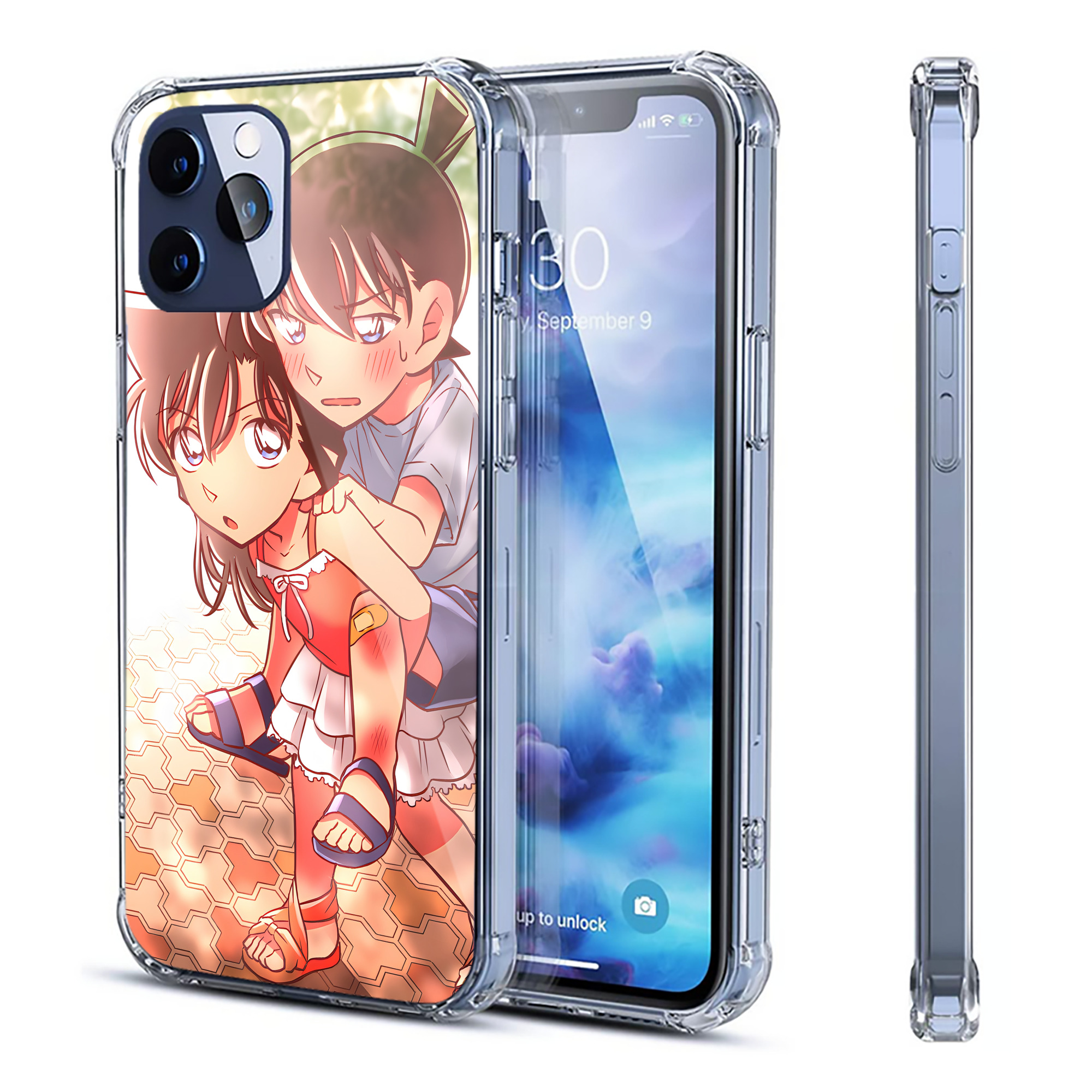 （画像用） 名探偵コナン Detective Conan 【iPhone 12シリーズ対応】透明スマホケース（クリアソフトケース）